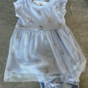 Carter's Light Blue Bunny Print Outfit